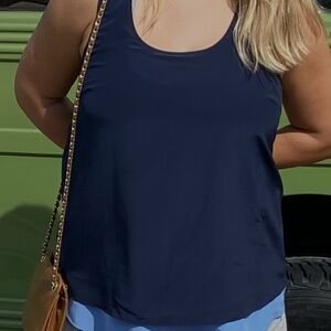 Tory Burch Blue Sleeveless Top